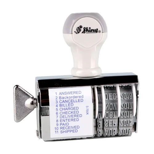 Customizable Stamp -Dial-phrase dater stamp
