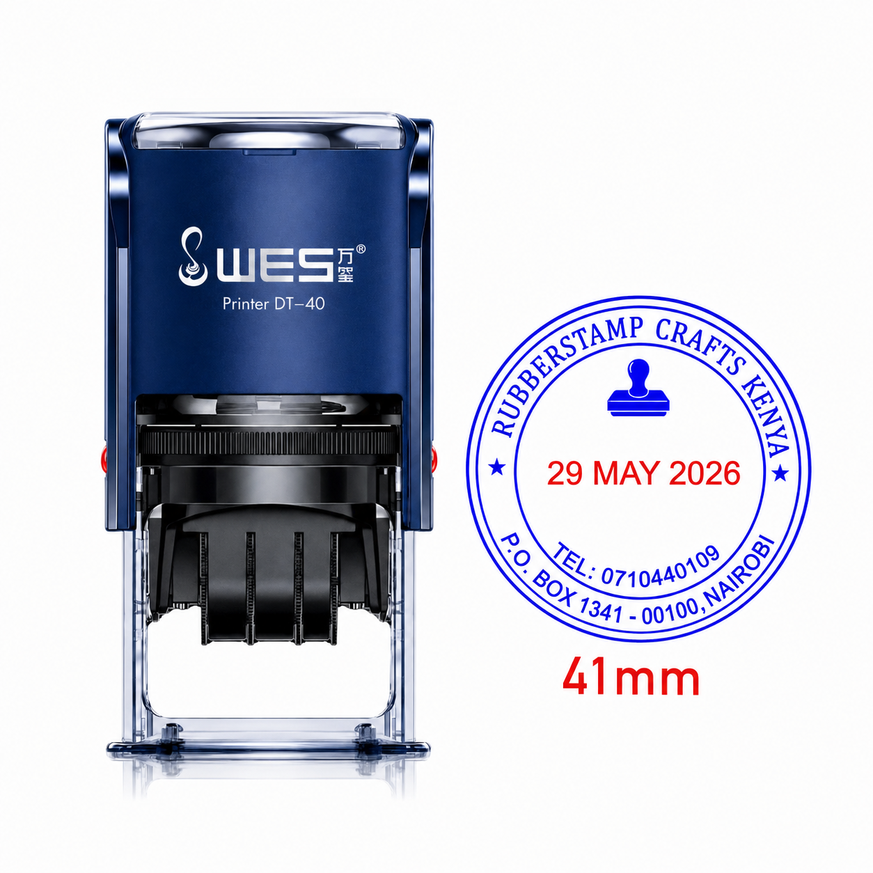 WES DT-42 Round Self-Inking Date Stamp (42mm Diameter) WES DT-42 Round Self-Inking Date Stamp (42mm Diameter)