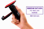 SHINY S-722 self-inking pocket stamp customized with company name, logo, signature, or address for professional and portable office use.