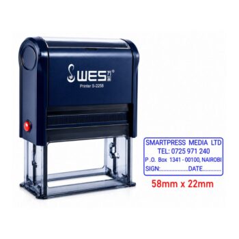 WES S2258 plain self-inking rubber stamp for business and office use in Kenya