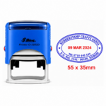 Shiny O-3555D Custom Elliptical Rubber Dater Stamp – Ideal for Company Seals & Logos