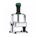 SHINY HM-6014 heavy-duty self-inking stamp customized with company name, logo, or text for high-volume professional office use.
