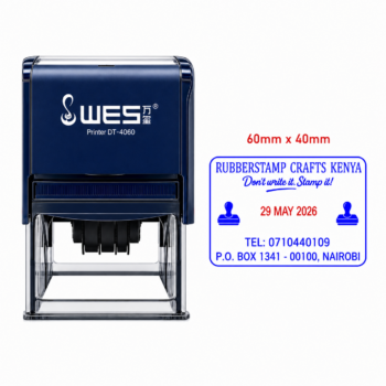 WES S-4060 rectangular plastic self-inking stamp machine casing.