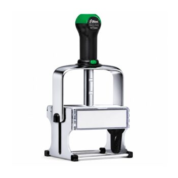 Shiny HM-6015 metallic self-inking stamp for heavy-duty professional office use