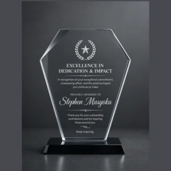 Outstanding Performance Award JG-C97 customized for employee excellence and professional achievement